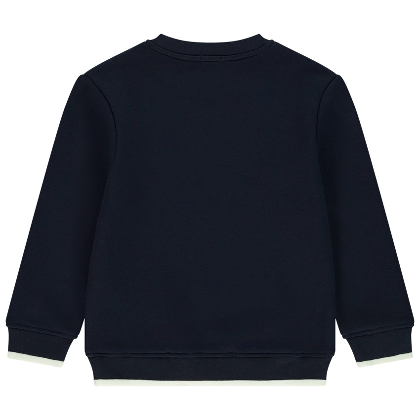 Φούτερ από φλις και βελουτέ + κέντημα για αγόρι 