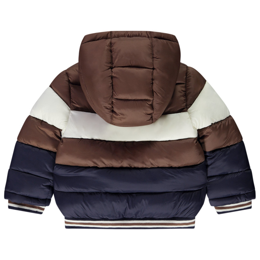 "Μπουφάν με εφέ color block και επένδυση από sherpa για μωρό αγόρι" 