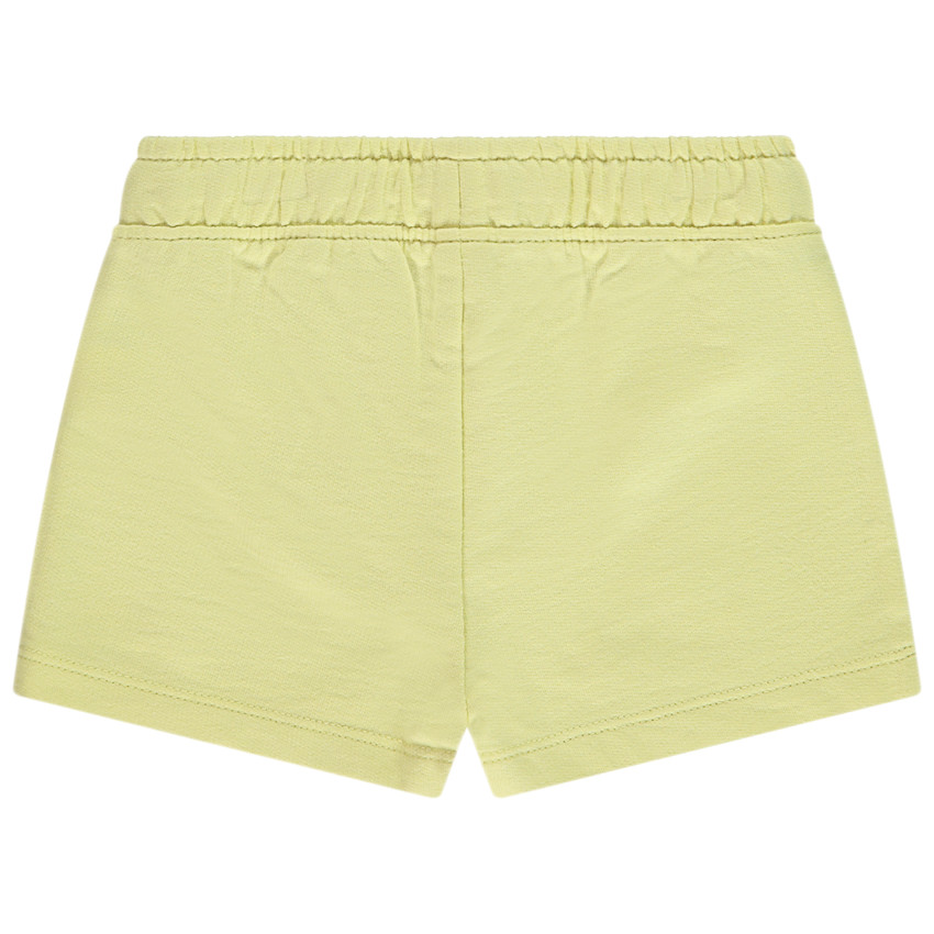 Σορτς μονόχρωμο σε molleton με sugar print fleur hawaiienne για bebe κορίτσι 