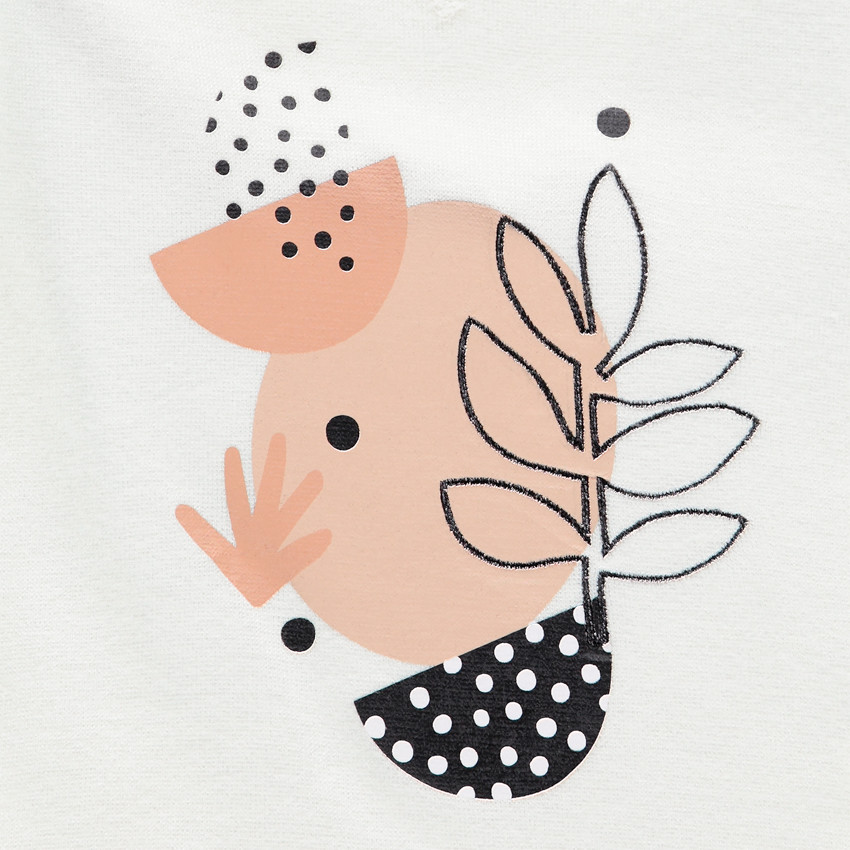 Φούτερ molleton με κουκούλα σχέδιο graphique για κορίτσι 