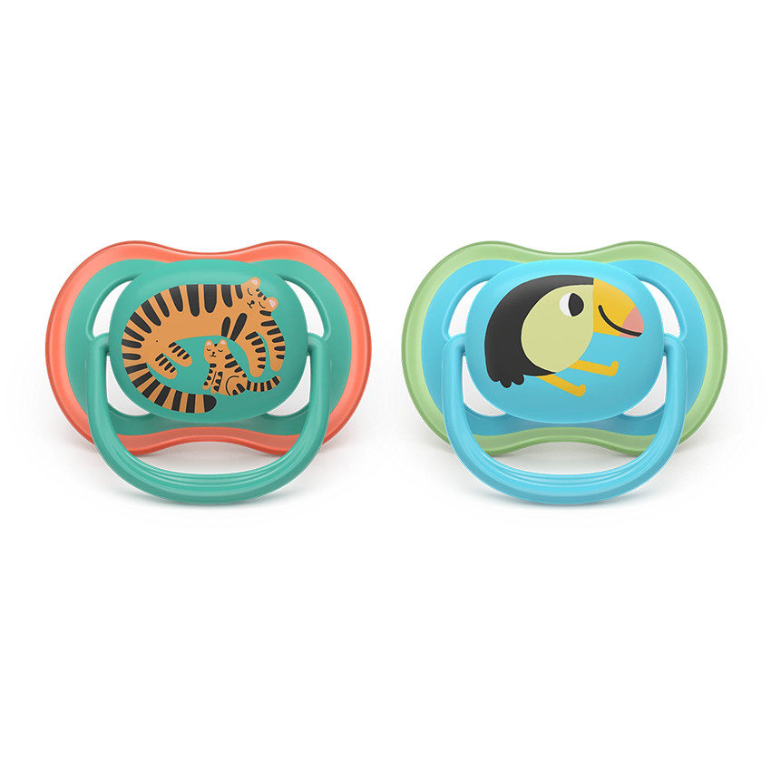 Lot de 2 tétines en silicone 6-18 mois Ultra Air 