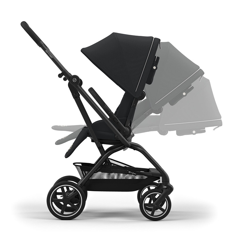 Παιδικό καρότσι με περιστρεφόμενο κάθισμα Eezy S Twist+ 2 black/magic black 