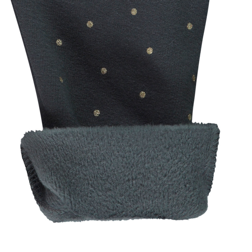 Φόρμα jogging από πλεκτό sherpa με πουά και γκλίτερ για κορίτσι μωρό 