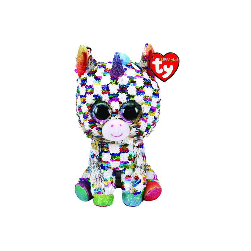 Χνουδωτό κουκλάκι sequin μονοκερος πολυχρωμος 23εκ. 