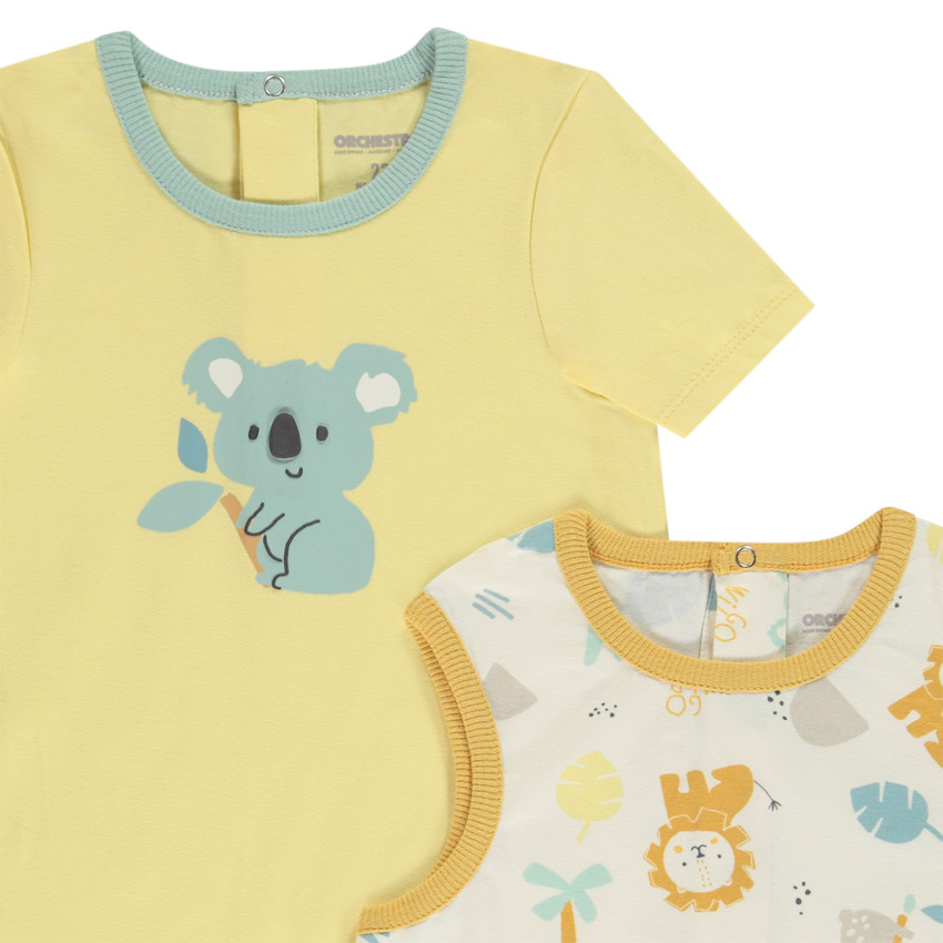 Σετ από 4 κοντές φανταχτερές φόρμες σε jersey για bebe αγόρι 