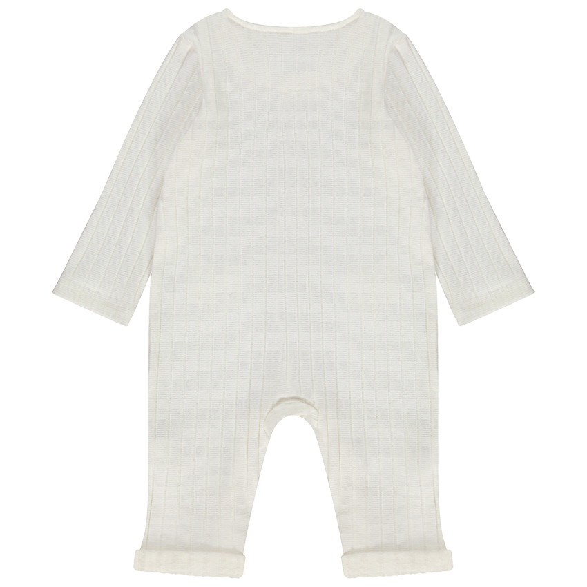 Combinaison longue effet côtelé pour bébé fille 