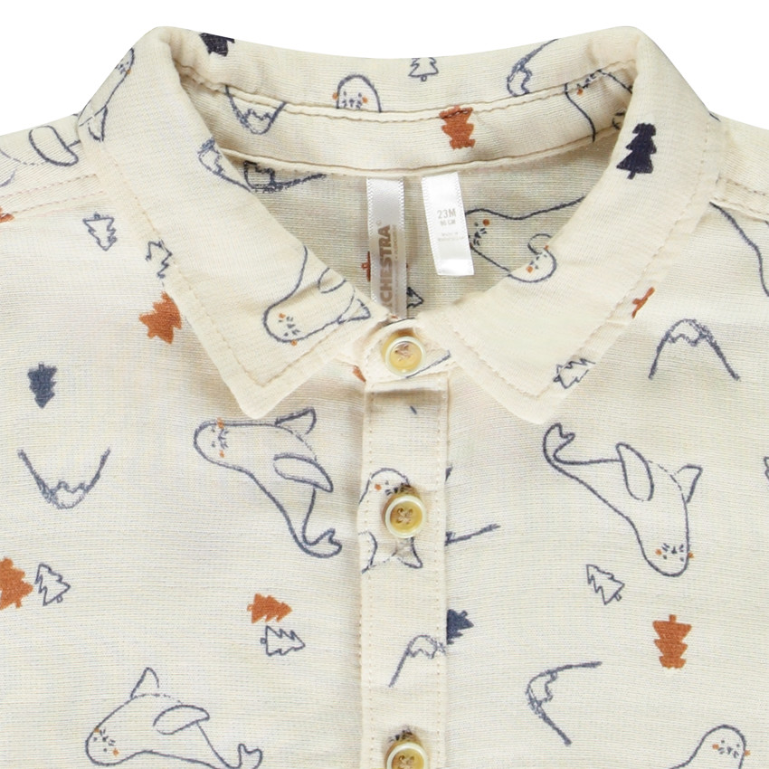 Πουκάμισο με φαντεζί σχέδιο φώκιας για μωρό αγόρι 