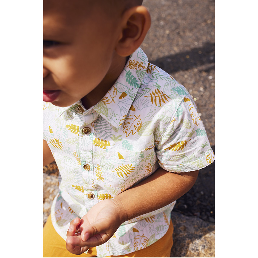 Σετ 2 τμχ. με σχέδιο φύλλων για bebe αγόρι 