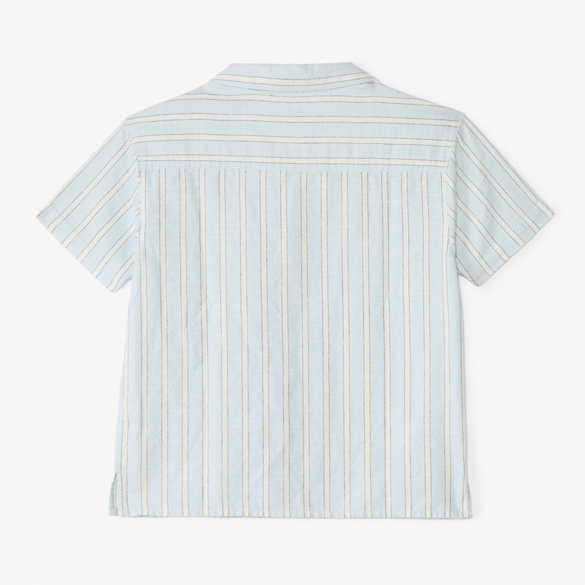 Πουκάμισο με κοντά μανίκια και ρίγες για αγόρι 