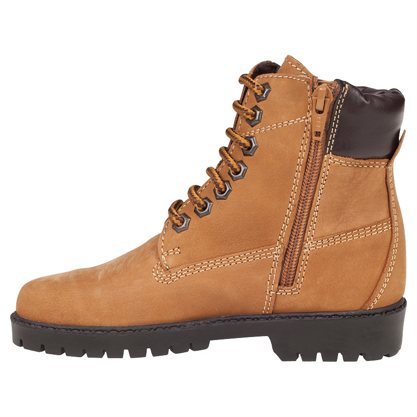 Bottillons en cuir camel à lacets et zip  Additional Bottillons en cuir camel à lacets et zip