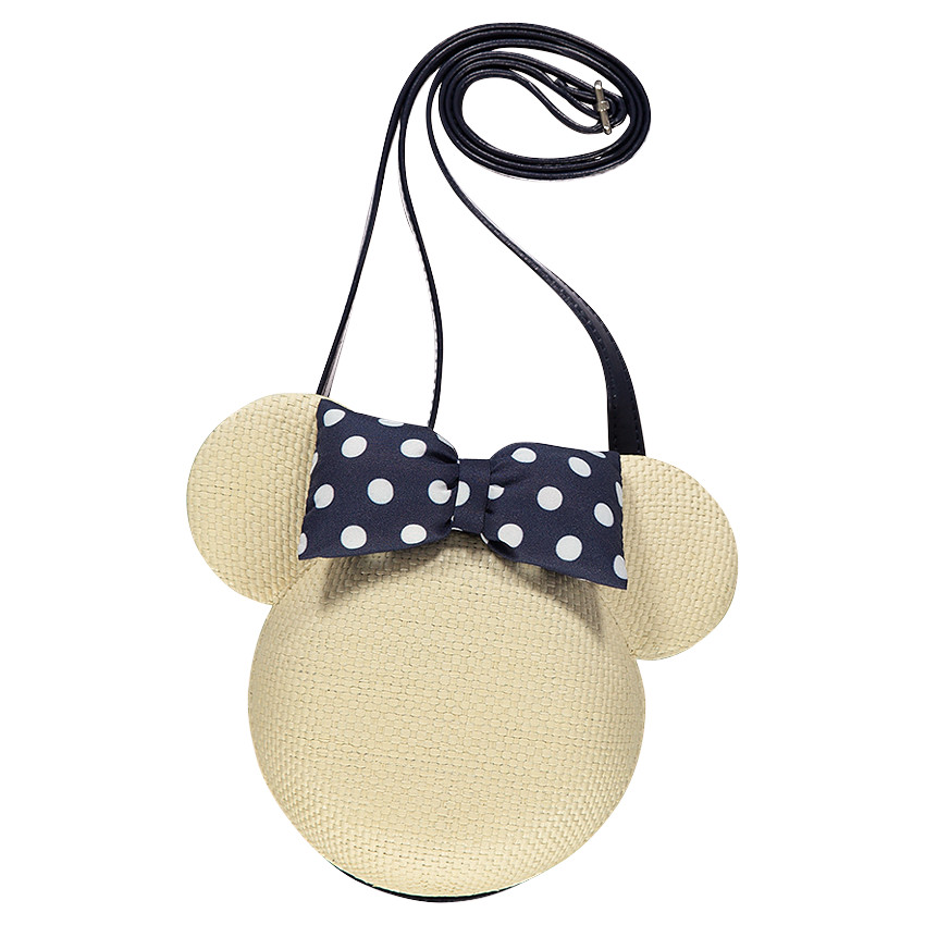 Τσάντα ώμου με όψη ψάθας σε σχήμα Μίνι της Disney  