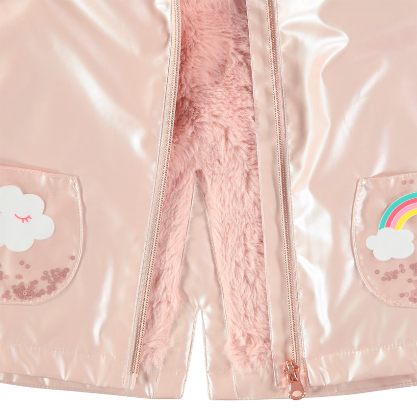 Παρκά από καουτσούκ με κουκούλα με επένδυση sherpa 