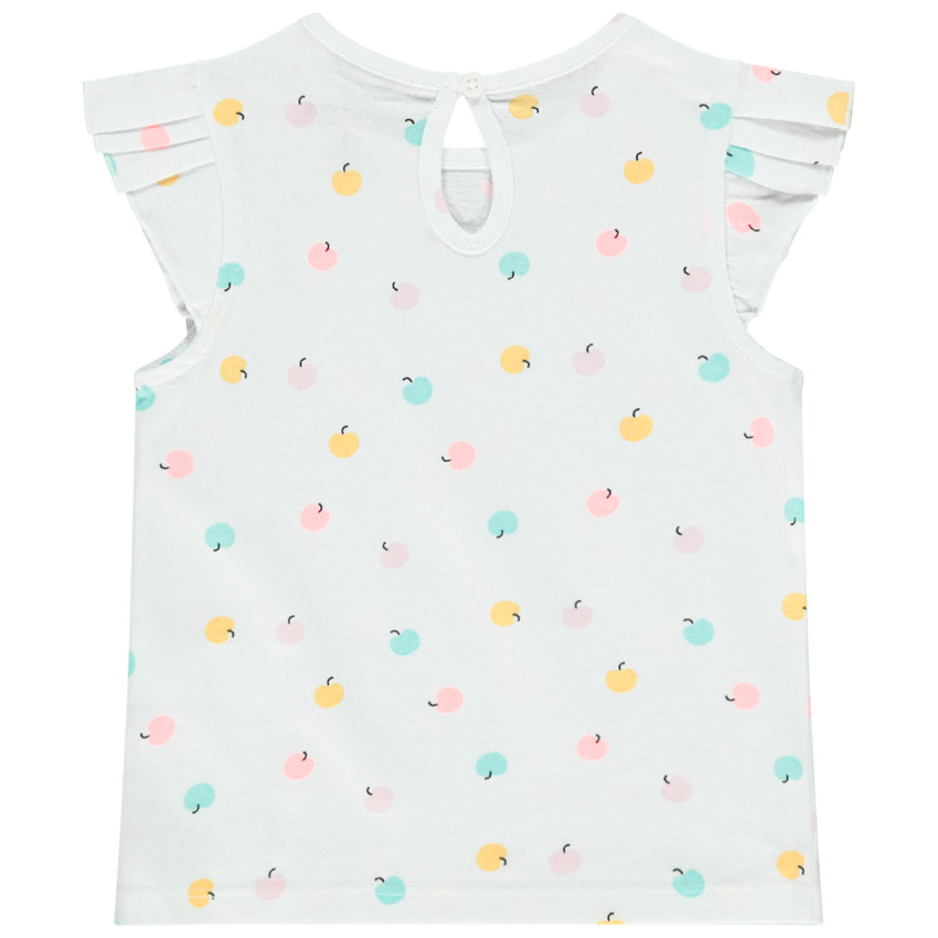 Σετ από 2 t-shirt κοντομάνικα με βολάν για bebe κορίτσι 