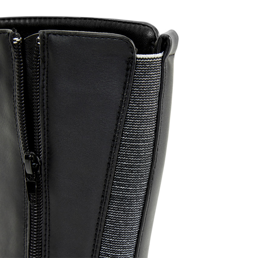 Μπότες καβαλιέρες με ασημένιο τακούνι για κορίτσι 