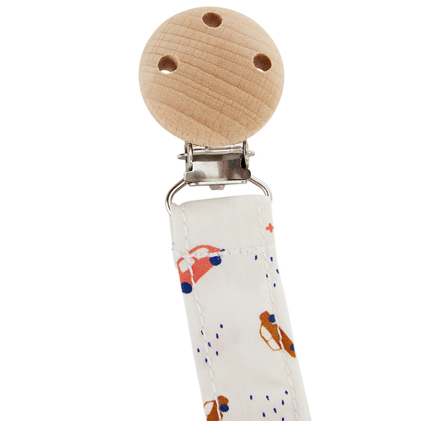 Κλιπ για πιπίλα από ξύλο με σχέδιο αυτοκίνητα 