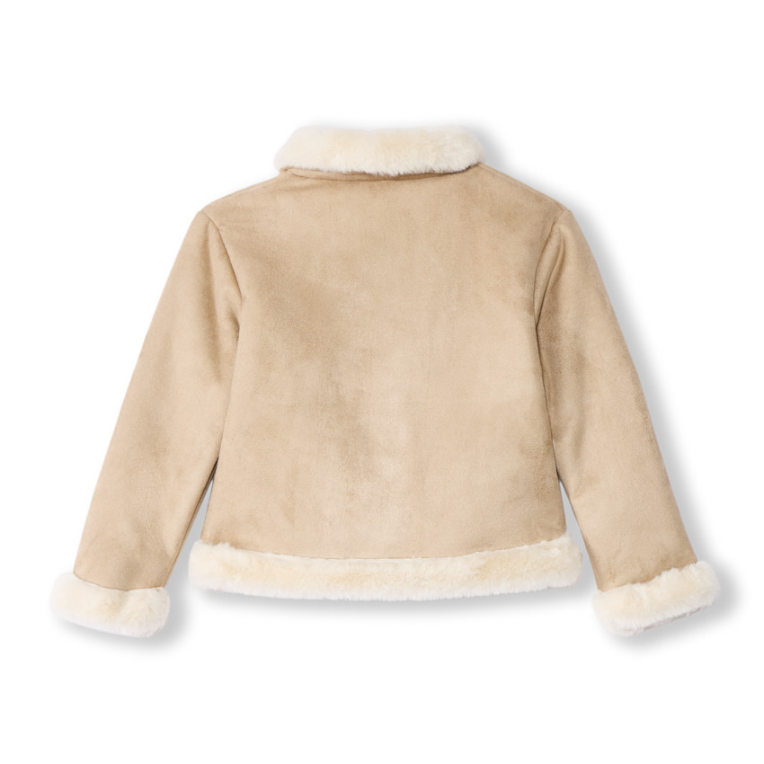 Ζακέτα από συνθετική γούνα για κορίτσι 