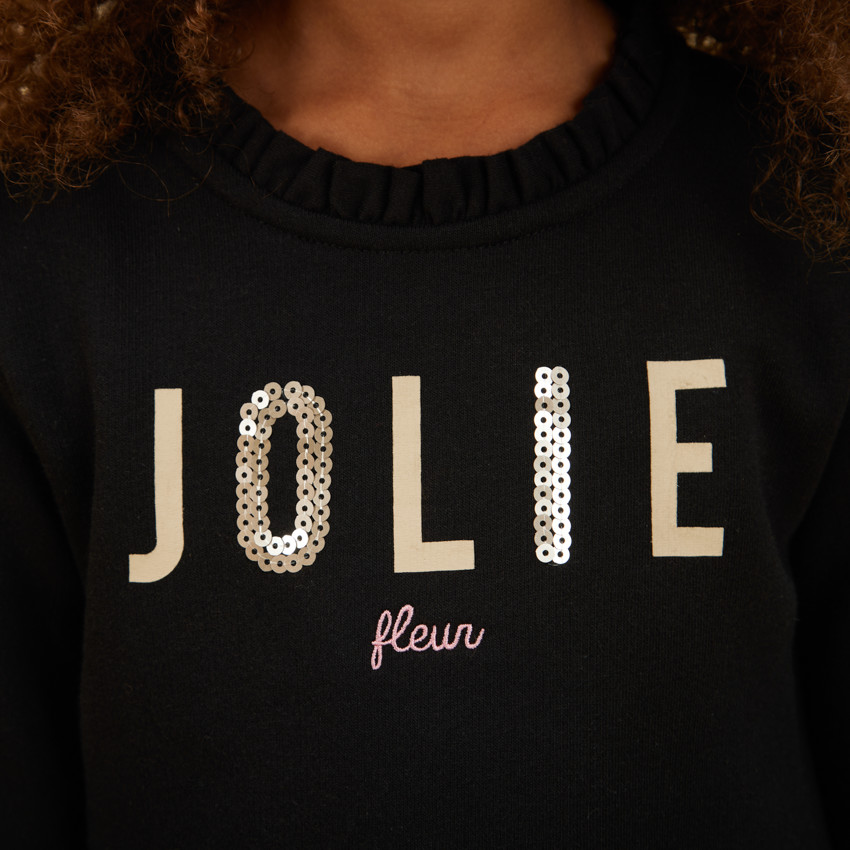 Φόρεμα bi-matière με εφέ 2 σε 1 και παγιέτες για κορίτσι 