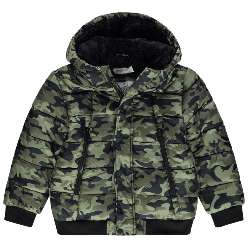 Μπουφάν camouflage και επένδυση sherpa 