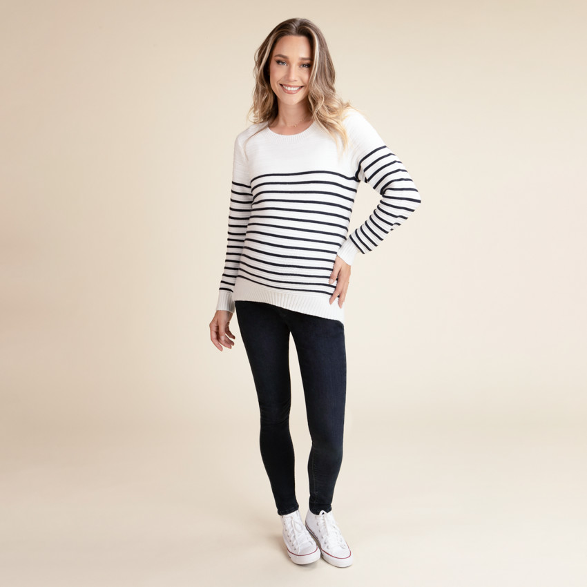 Πουλόβερ πλεκτό ριγέ esprit marinière για γυναίκα  Additional Πουλόβερ πλεκτό ριγέ esprit marinière για γυναίκα