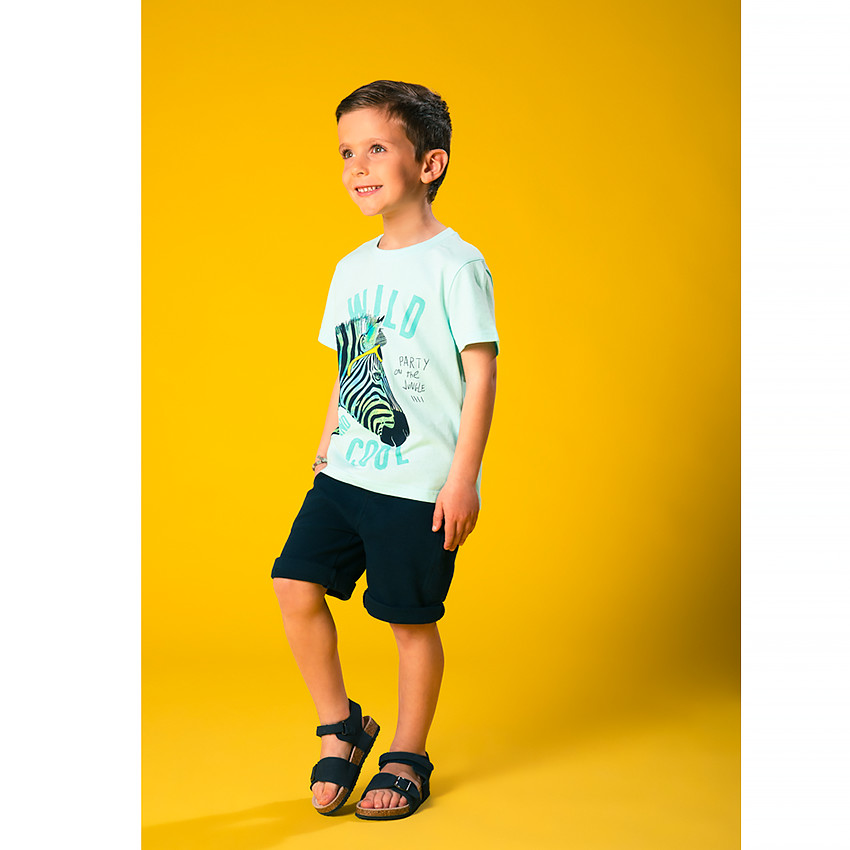 T-shirt manches courtes print zèbre pour garçon 