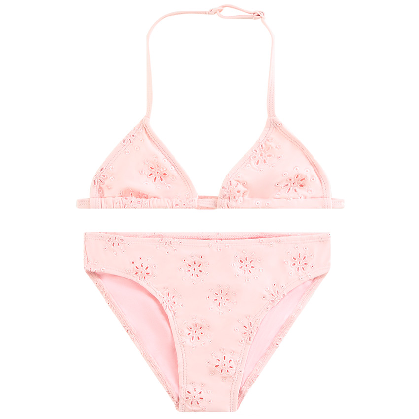 Μαγιό 2 κομματιών τριγωνικό με αγγλική δαντέλα για κορίτσι  Additional Μαγιό 2 κομματιών τριγωνικό με αγγλική δαντέλα για κορίτσι