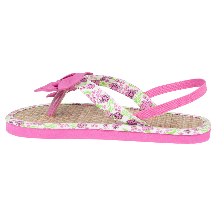 Σαγιονάρες με φλοράλ μοτίβο και φιόγκο 