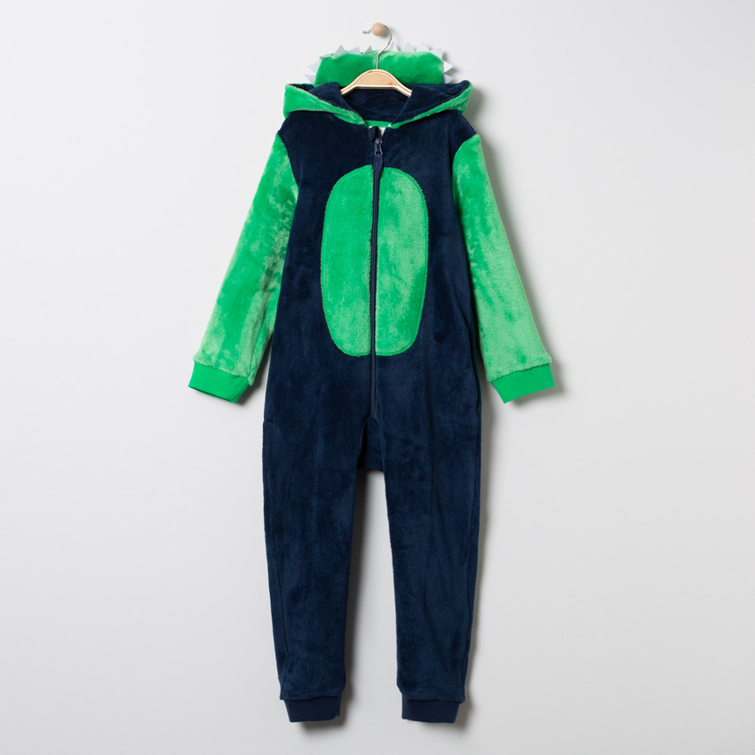 Surpyjama en sherpa dinosaure à détails en relief  Additional Surpyjama en sherpa dinosaure à détails en relief