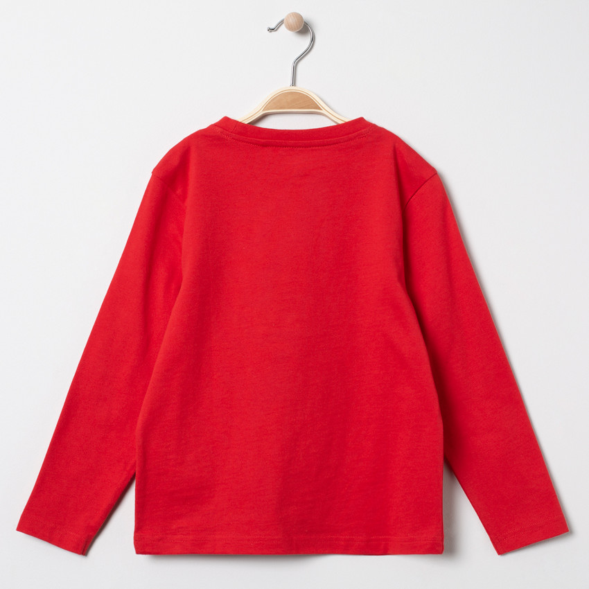 T-shirt manches longues en coton print voiture fantaisie 