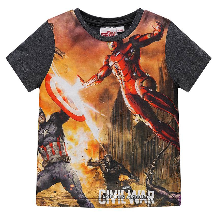 Tee-shirt manches courtes Marvel print Captain America 