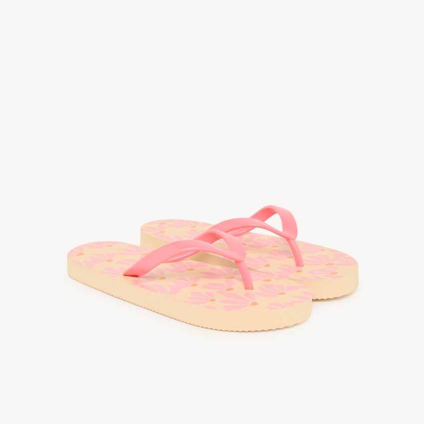 Σανδάλια με σχέδιο λουλούδια για κορίτσι με λουράκι ανάλογα με το νούμερο 