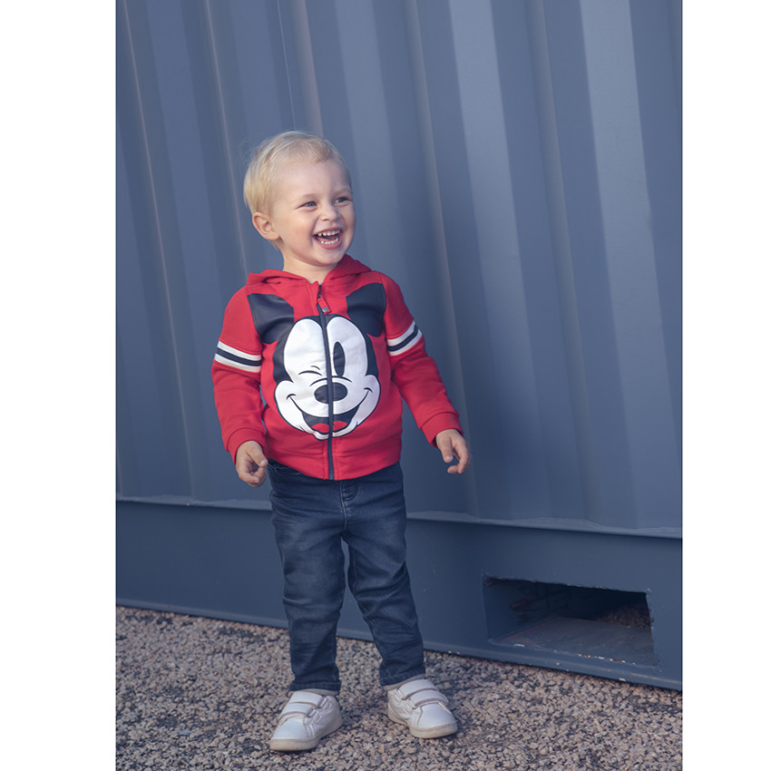 Ζακέτα με κουκούλα molleton κόκκινο σχέδιο Mickey Disney 