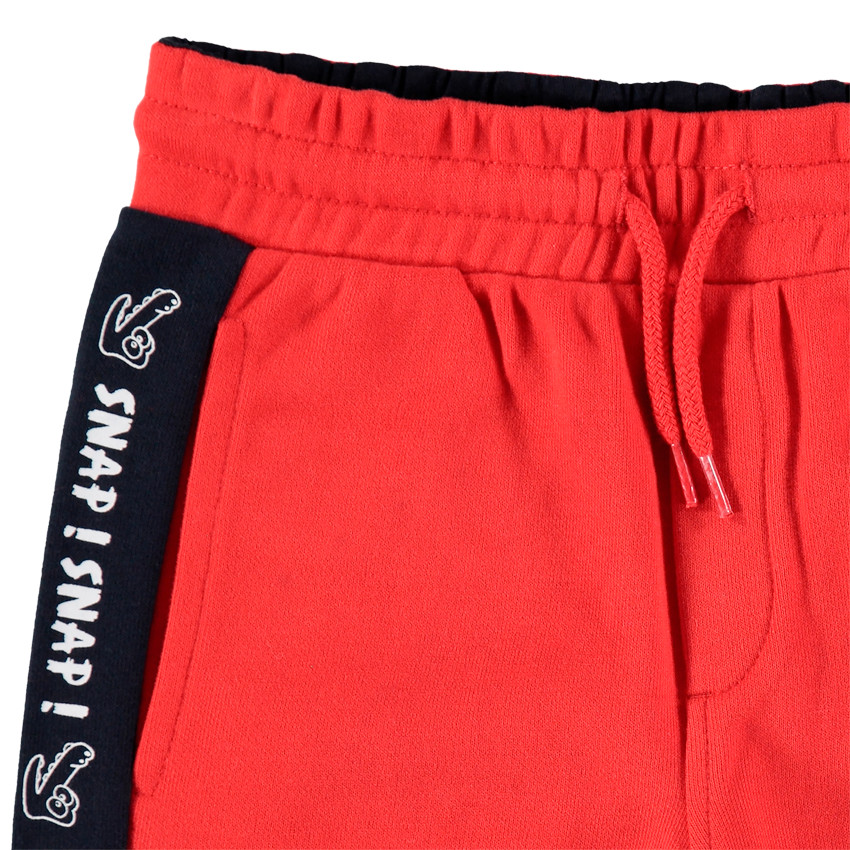 Κόκκινο παντελόνι φόρμας από φανέλα με στάμπα κροκόδειλο  Additional Κόκκινο παντελόνι φόρμας από φανέλα με στάμπα κροκόδειλο