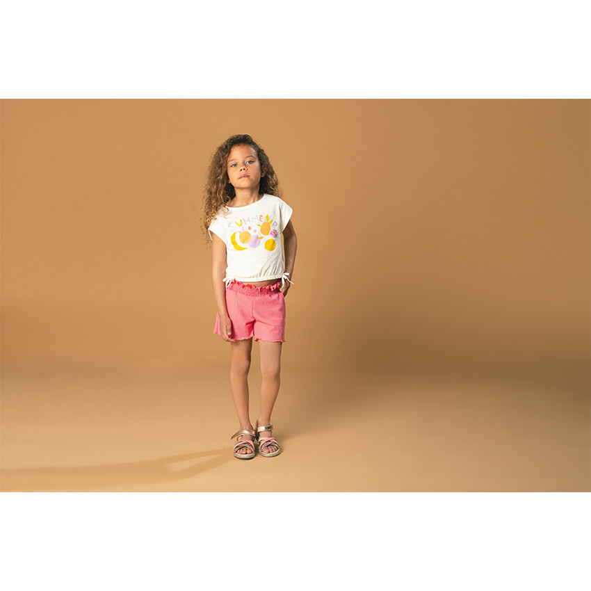 Short en jersey froissé pour fille Main Short en jersey froissé pour fille