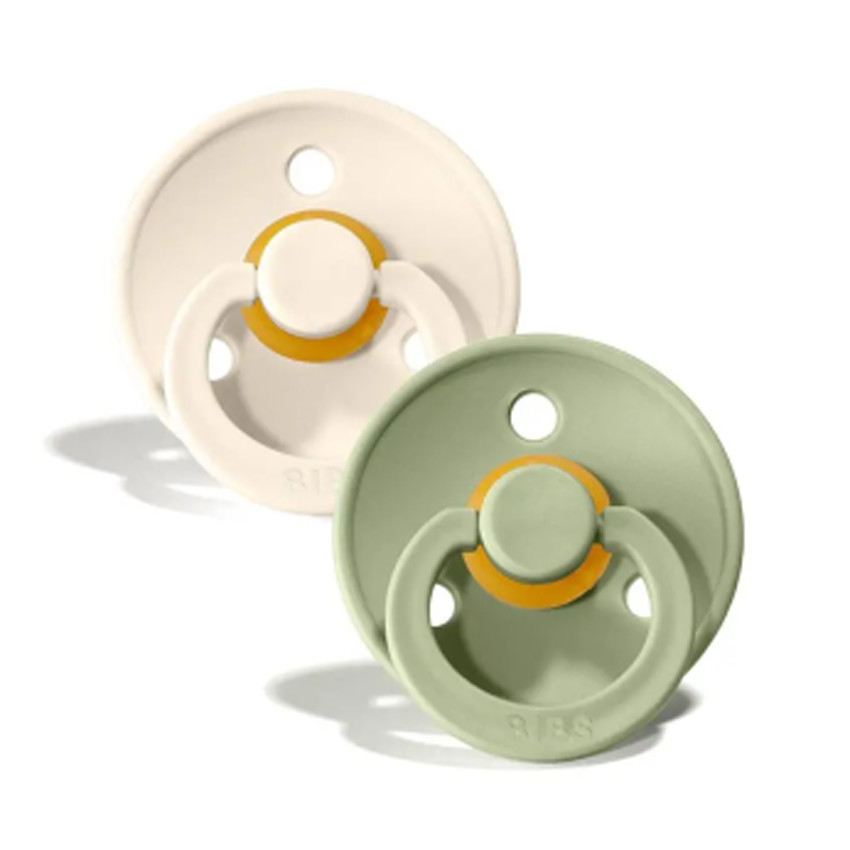 Bibs Πιπιλες Colour Round-2 Pack-Ivory/Sage No1 