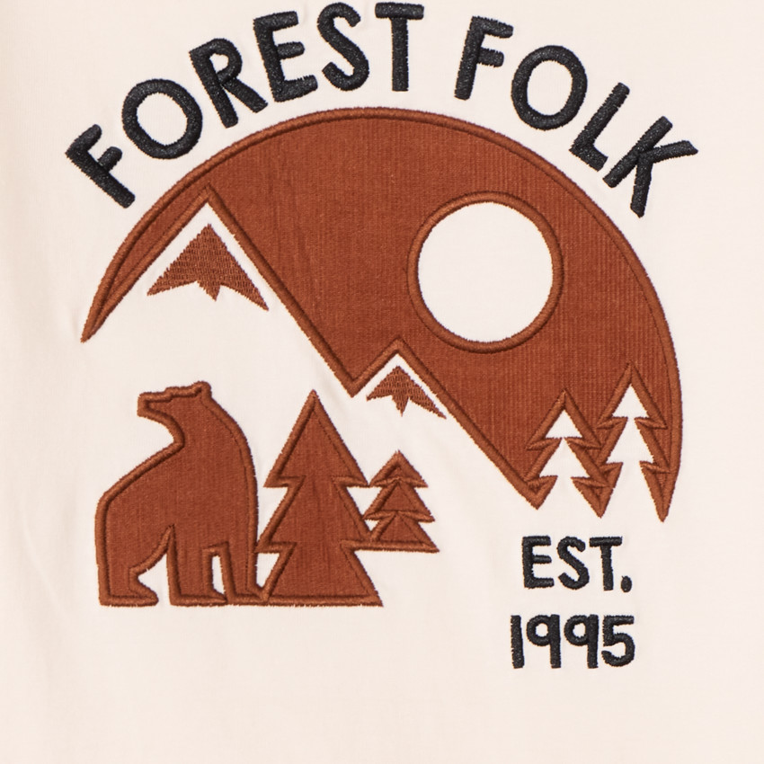 T-shirt manches longues à patchs ours pour garçon 