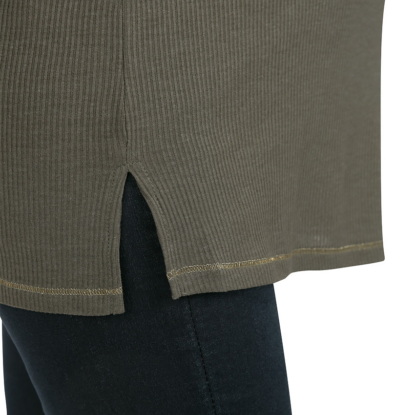 Μακρυμάνικη ριμπ μπλούζα εγκυμοσύνης 