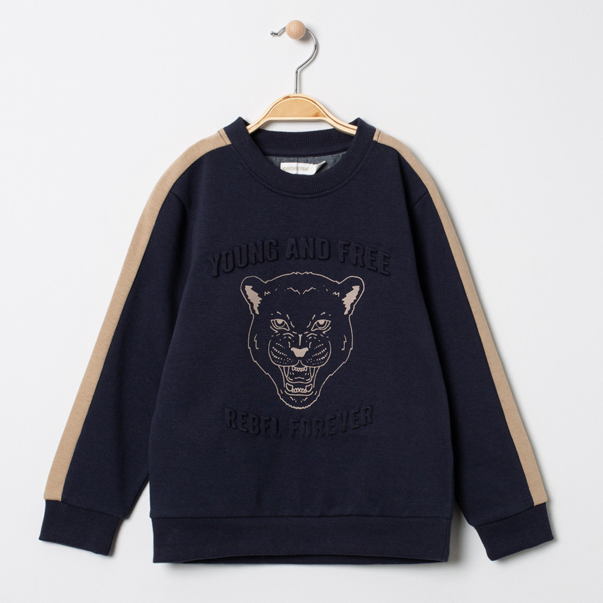 Sweat en molleton gratté print tigre  Additional Sweat en molleton gratté print tigre