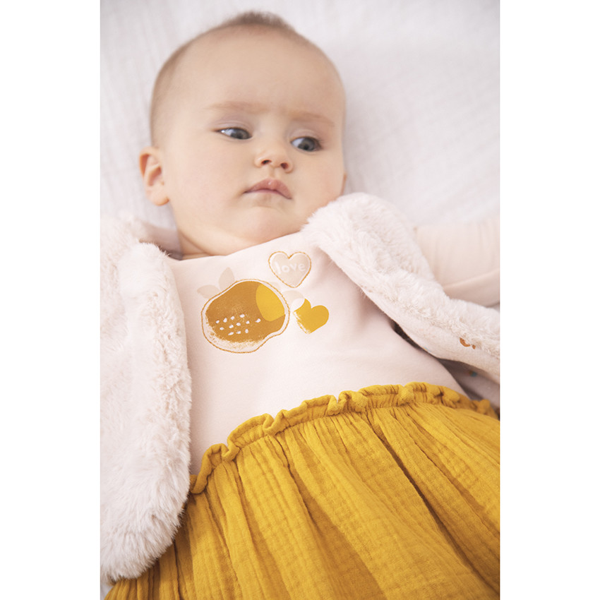 Μακρυμάνικο φόρεμα εφέ 2 σε 1  