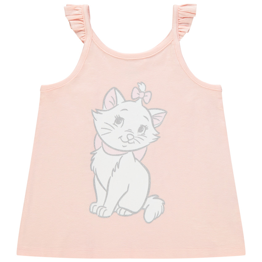 Αμάνικο μπλουζάκι με βολάν και σχέδιο Marie Disney 