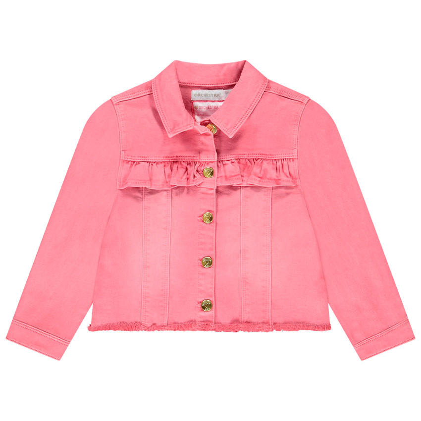 Jacket jean με βολάν για κορίτσι 