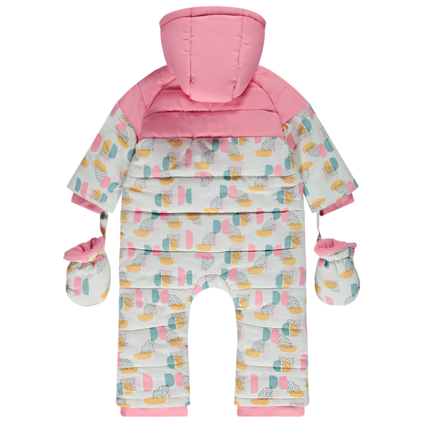 Σαλοπέτα σκι με σχέδιο arty και επένδυση για κορίτσι μωρού 