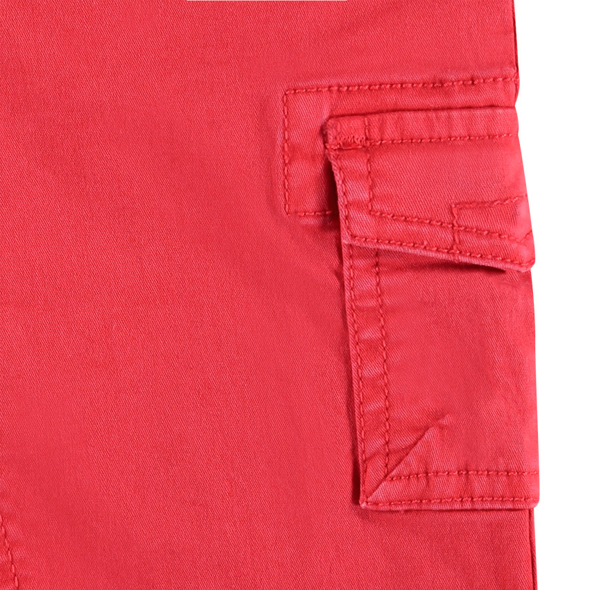 Παντελόνι βαμβακερό κόκκινο με τσέπες 