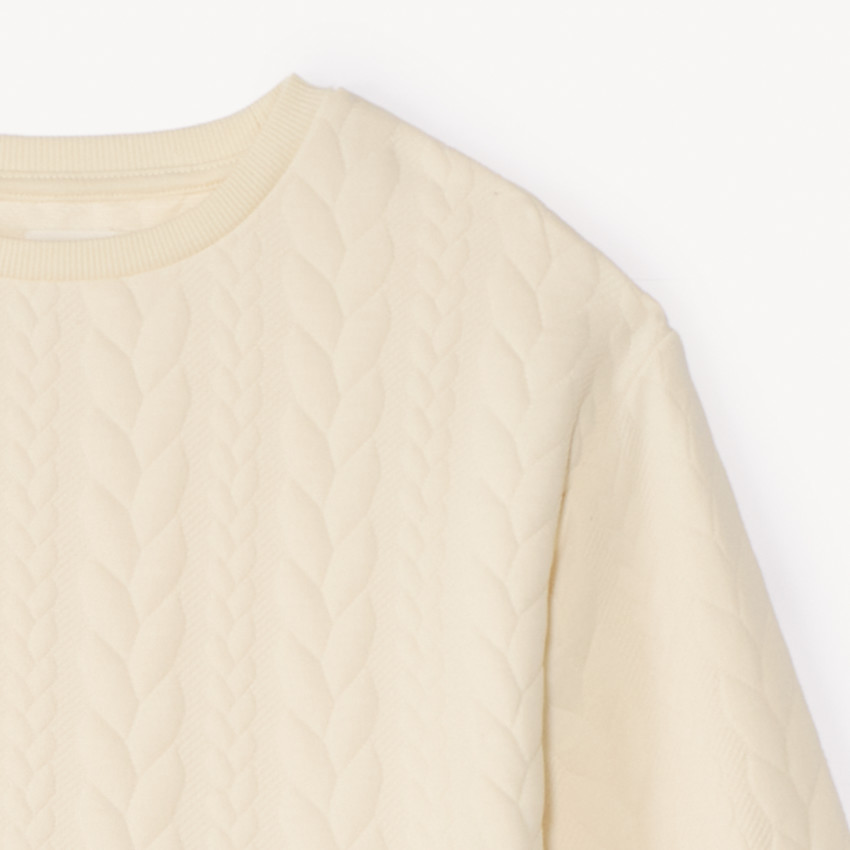 Σύνολο τζόκινγκ από πλεγμένο ζακάρ για κορίτσι 