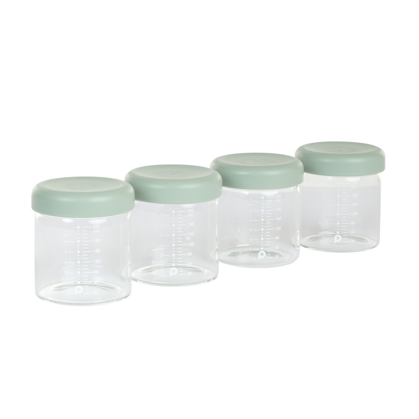 Σετ 4 γυάλινων δοχείων αποθήκευσης - 220 ml 