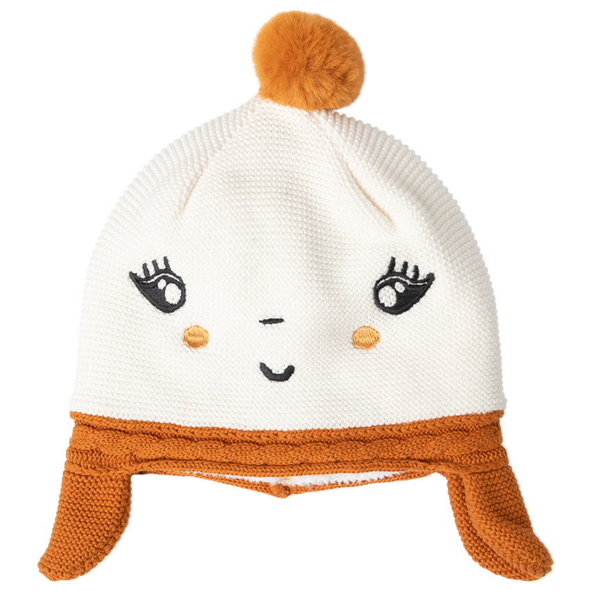 Bonnet en tricot doublé sherpa avec détails brodés  Additional Bonnet en tricot doublé sherpa avec détails brodés