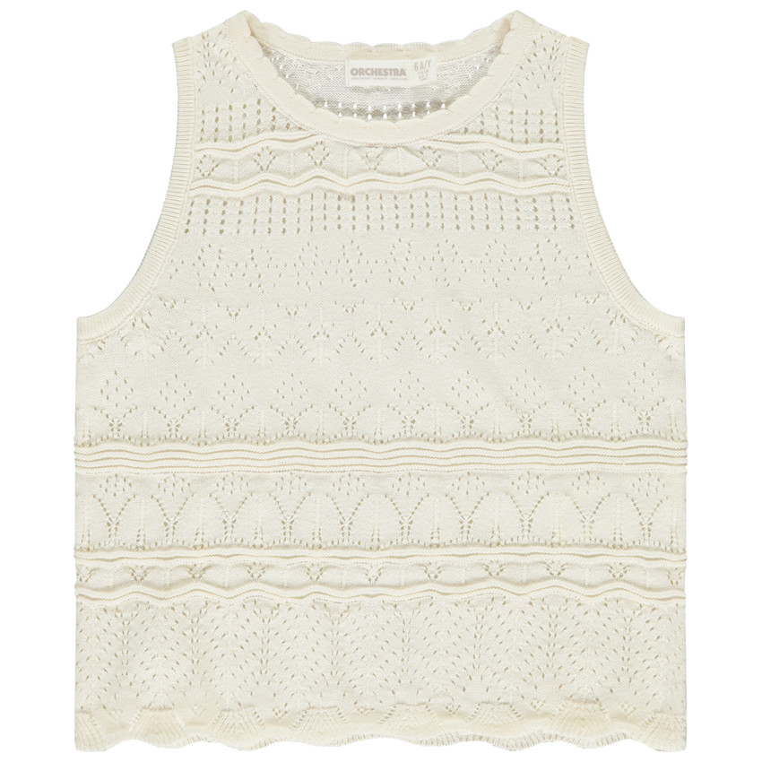 Débardeur en maille ajourée pour fille  