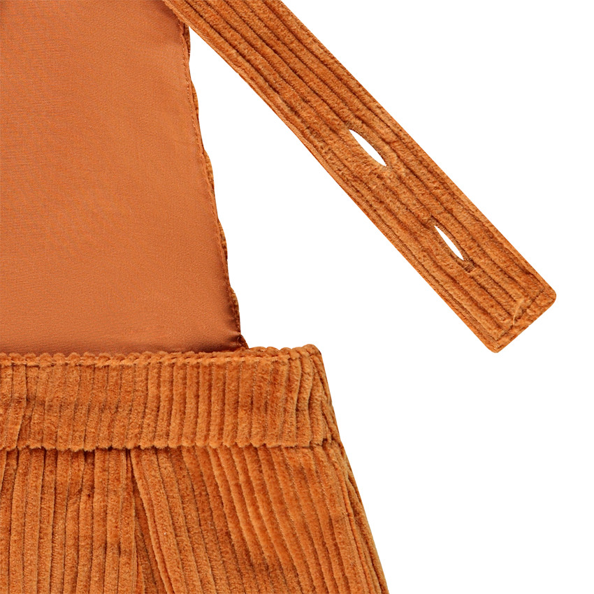 Σαλοπέτα κοντή βελουτέ κοτλέ για κόριτσι 