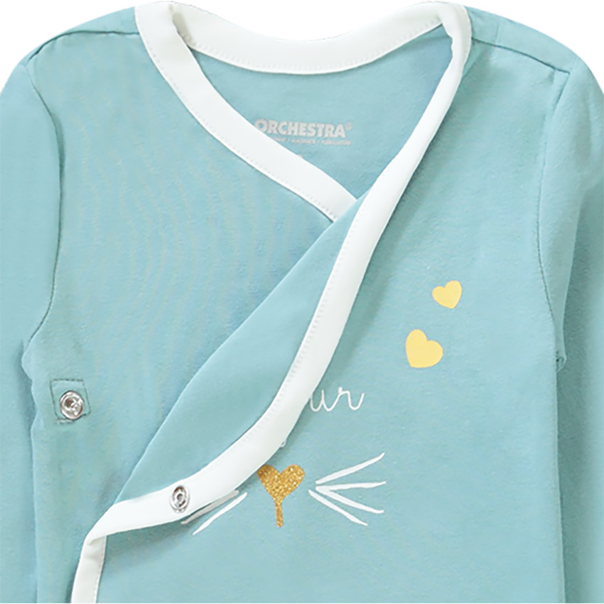 Lot de 7 bodies manches longues pour bébé fille 