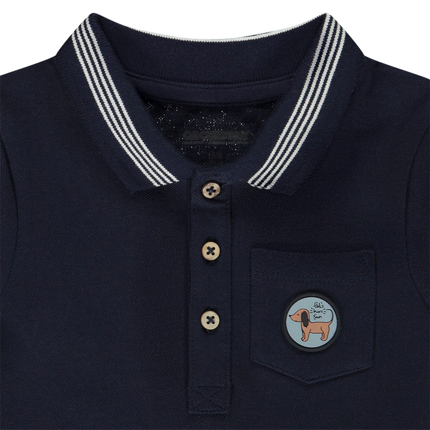 Πολο κοντομάνικο από βαμβακερό πικέ για μωρό αγόρι 