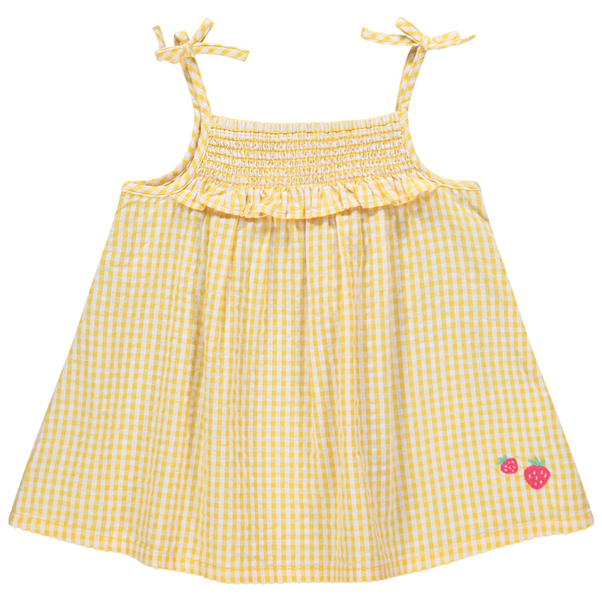 Top με λεπτές τιράντεςet carreaux σε όλη την επιφάνεια 